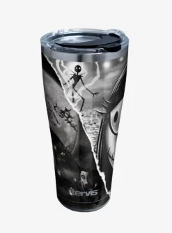 The Nightmare Before Christmas Torn Collage 30oz Stainless Steel Tumbler With Lid