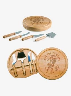 Disney The Nightmare Before Christmas Jack And Sally Cheese Cutting Board & Tools Set -Out Decor Home Shop 18606524 av3