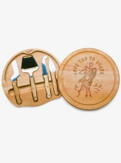 Disney The Nightmare Before Christmas Jack And Sally Cheese Cutting Board & Tools Set
