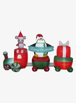 Airblown Christmas Train Scene