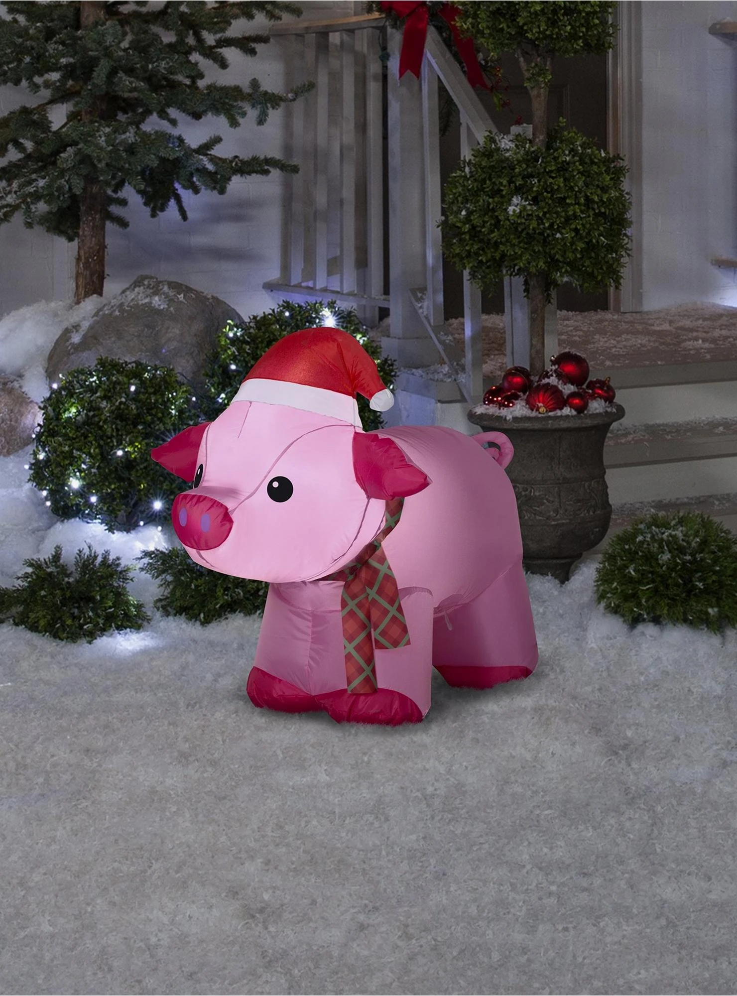 Airblown Inflatable Christmas Pig 4 Airblown Inflatable Christmas Pig - Image 2