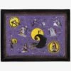 Disney The Nightmare Before Christmas Halloween Town Map Framed Canvas Wall Decor -Out Decor Home Shop 19953175 hi