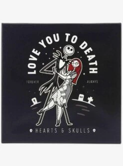 Disney The Nightmare Before Christmas Jack & Sally Love You To Death Canvas Wall Decor