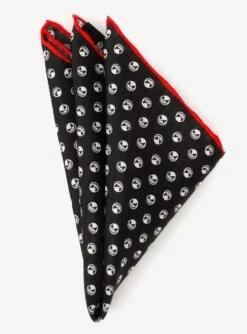 The Nightmare Before Christmas Jack Skellington Men's Black Pocket Square -Out Decor Home Shop 20696982 av2