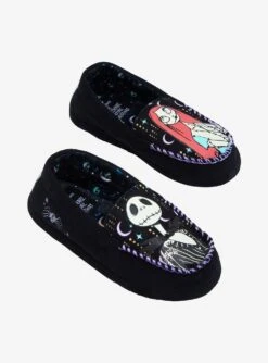 The Nightmare Before Christmas Jack & Sally Stars Slippers