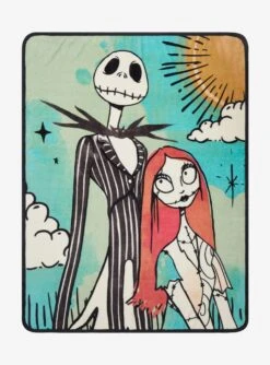The Nightmare Before Christmas Jack & Sally Portrait Throw Blanket
