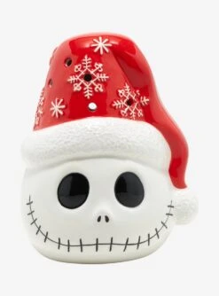 The Nightmare Before Christmas Jack Santa Hat Light-Up Garden Statue