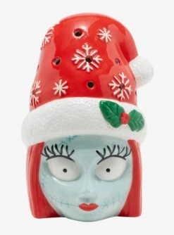 The Nightmare Before Christmas Sally Santa Hat Light-Up Garden Statue