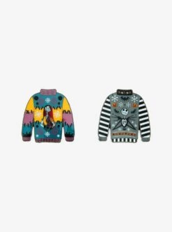 Loungefly The Nightmare Before Christmas Holiday Sweater Enamel Pin Set