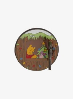 Disney Winnie The Pooh Christmas Window Enamel Pin