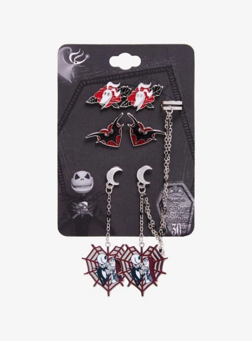 The Nightmare Before Christmas Heart Spiderweb Earring Set -Out Decor Home Shop 30661121 hi