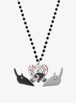 The Nightmare Before Christmas Bat Heart Locket Necklace -Out Decor Home Shop 30661122 av3