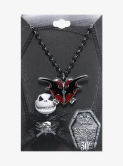 The Nightmare Before Christmas Bat Heart Locket Necklace
