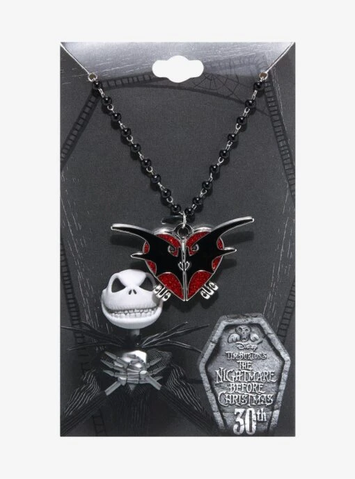 The Nightmare Before Christmas Bat Heart Locket Necklace -Out Decor Home Shop 30661122 hi