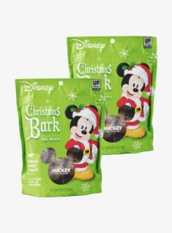Disney Mickey Mouse Christmas Bark Roast Beef Feast Dog Treats 5 Oz. (2-Pack)