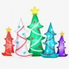 Colorful Christmas Trees Airblown 1 Colorful Christmas Trees Airblown -Out Decor Home Shop 31224045 hi